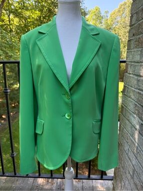 Burberry Bright Green Women's Tailored Blazer